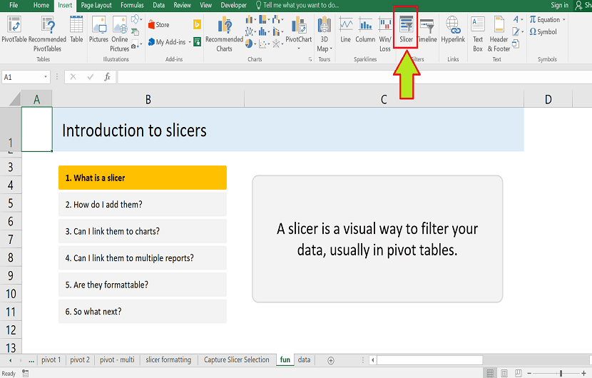آموزش کاربردی اکسل – معرفی اسلایسر (Slicer) در نرم افزار اکسل