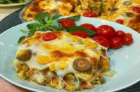 طرز پخت لازانیا خوشمزه ساده با گوشت چرخ کرده بدون فر