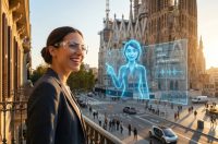 یادگیری زبان اسپانیایی با معلم هوش مصنوعی و عینک واقعیت افزوده در بارسلونا سال 2026