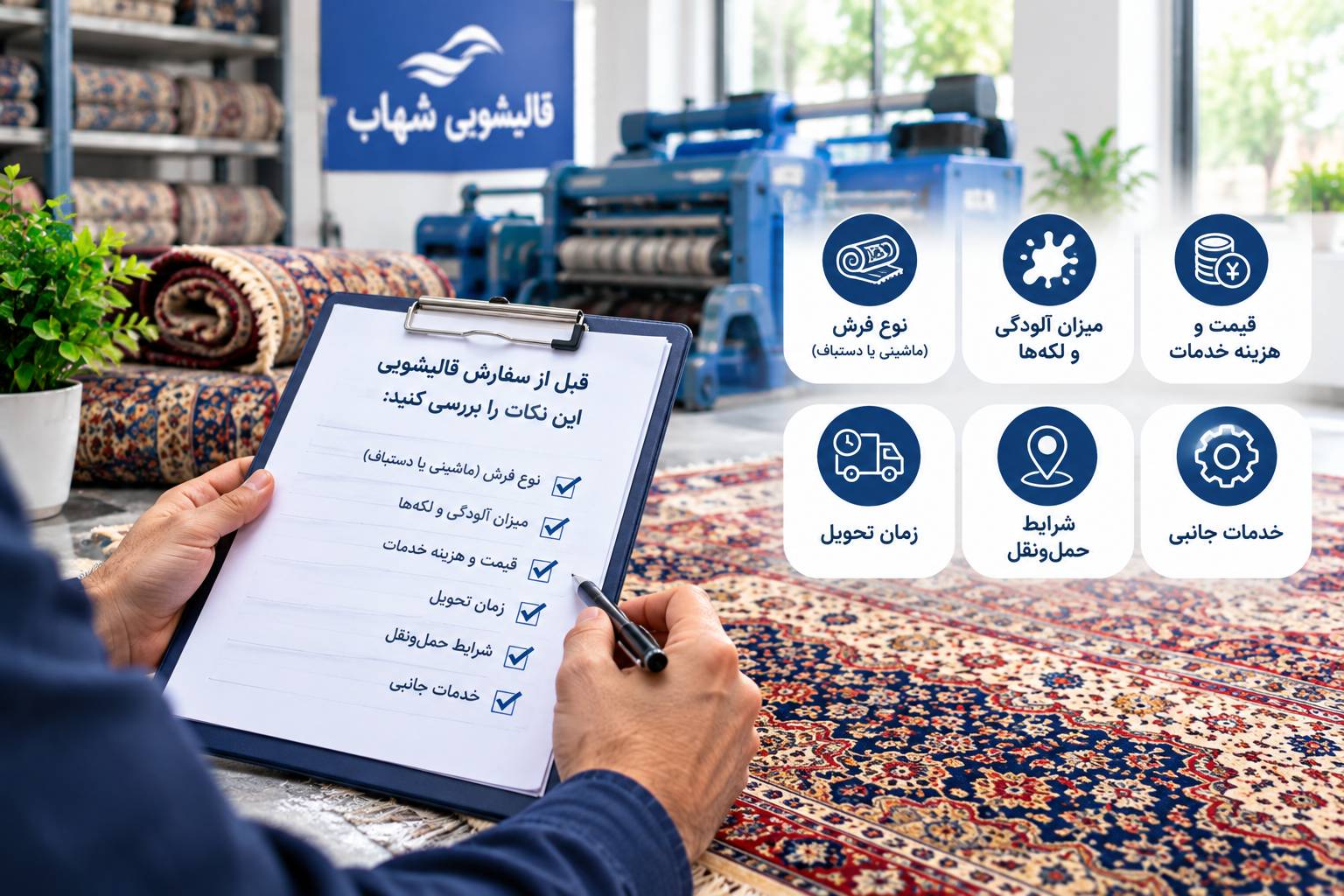 قبل از سفارش قالیشویی در کرج